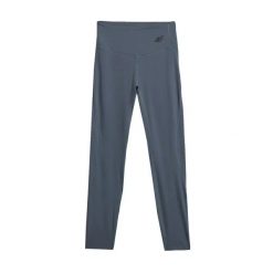 Damskie legginsy 4F FNK F404. Fioletowe legginsy sportowe damskie 4F, xl, bez wzorów, z elastanu, z podwyższonym stanem, na fitness i siłownię. Za 153.00 zł.