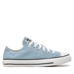 Trampki Converse. Niebieskie trampki damskie Converse, bez wzorów, bez zapięcia. Za 259.99 zł.