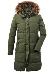 Killtec Płaszcz pikowany w kolorze khaki rozmiar: 38. Brązowe płaszcze damskie Killtec, s, bez wzorów, bez kaptura. Za 408.49 zł.