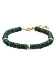 Luxenter Bransoletka z malachitami rozmiar: onesize. Zielone bransoletki damskie Luxenter, srebrne. Za 86.99 zł.