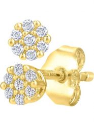 Diamant Exquis Złote kolczyki-wkrętki z diamentami rozmiar: onesize. Białe kolczyki damskie Diamant Exquis, z diamentem, złote. Za 674.99 zł.