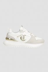 JUST CAVALLI Białe sneakersy Fondo Karina. Białe obuwie sportowe damskie Just Cavalli, bez zapięcia. W wyprzedaży za 639.99 zł.