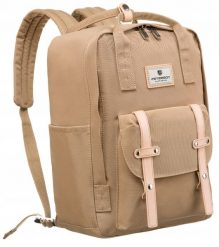 Plecak damski Peterson PTN 79905 beżowy. Brązowe plecaki Peterson, bez wzorów. Za 135.99 zł.