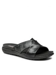 Go Soft Klapki WI16-5702-03 Czarny. Czarne klapki damskie GO SOFT, bez wzorów, ze skóry, bez obcasa, bez zapięcia. Za 149.99 zł.