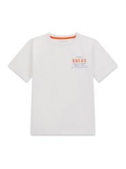 Guess T-Shirt L6GI21 K8HM4 Biały Regular Fit. Białe t-shirty i koszulki chłopięce Guess, z aplikacjami, z bawełny, bez kołnierzyka, bez ramiączek. Za 74.99 zł.