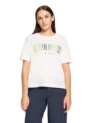 CARTOON Koszulka w kolorze białym rozmiar: 40. Białe bluzki damskie Cartoon, bez wzorów, z bawełny, bez kołnierzyka, bez ramiączek. Za 60.99 zł.