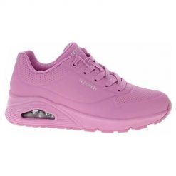 Buty do chodzenia damskie Skechers Uno Stand ON Air Pink. Czerwone obuwie sportowe damskie Skechers, z materiału, bez zapięcia, trekkingowe. Za 427.00 zł.