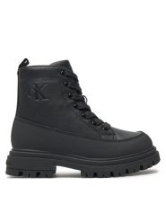 Calvin Klein Jeans Trapery V3X5-81093-1355 M Czarny. Czarne kozaki dziewczęce Calvin Klein Jeans, bez wzorów, z jeansu, bez obcasa, bez zapięcia. Za 259.99 zł.