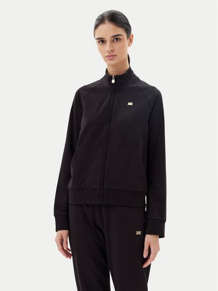 EA7 Emporio Armani Bluza 7W000077 AF13135 UC001 Czarny Regular Fit. Czarne bluzy damskie EA7 Emporio Armani, xs, bez wzorów, z bawełny, bez kaptura. Za 259.99 zł.