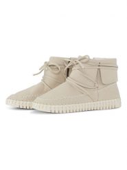 Ilse Jacobsen Botki w kolorze kremowym rozmiar: 42. Brązowe botki damskie Ilse Jacobsen, bez obcasa, bez zapięcia. Za 157.35 zł.