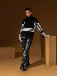 Rodier Sweter kaszmirowy w kolorze biało-czarnym rozmiar: S. Białe swetry klasyczne damskie Rodier, s, z kaszmiru, bez kołnierzyka. Za 869.99 zł.