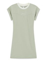 Guess Sukienka codzienna J6GK03 J1314 Zielony Regular Fit. Zielone sukienki dziewczęce Guess, z aplikacjami, z bawełny, bez ramiączek, proste. Za 154.99 zł.