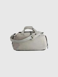 Torba treningowa na siłownię z kieszenią na buty unisex szara 4F ONE-SIZE. Szare torby sportowe 4F, bez wzorów, z materiału. Za 149.99 zł.