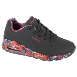 Buty sportowe Sneakersy damskie, Uno - Majestic Garden. Czarne obuwie sportowe casual damskie Skechers, trekkingowe. Za 429.99 zł.