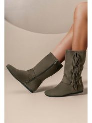 C'M Botki w kolorze khaki rozmiar: 38. Brązowe botki damskie C'M, bez obcasa, bez zapięcia. Za 130.99 zł.