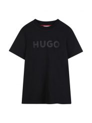 HUGO T-Shirt G01014 S Czarny Regular Fit. Czarne t-shirty i koszulki chłopięce Hugo, bez wzorów, z bawełny, bez kołnierzyka, bez ramiączek. Za 169.99 zł.