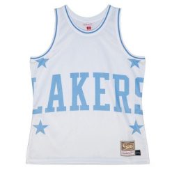 Koszulka Los Angeles Lakers Blown Out Fashion. Białe koszulki damskie Mitchell & Ness, bez wzorów, bez kołnierzyka, bez ramiączek. Za 357.50 zł.