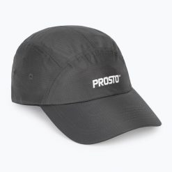 Czapka z daszkiem PROSTO Fatcap Rains. Szare czapki z daszkiem damskie Prosto., bez wzorów, z materiału. Za 94.99 zł.