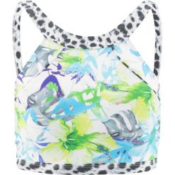 Biustonosz bikini "opaska" bonprix niebiesko-zielony z nadrukiem. Niebieskie bikini bonprix, z nadrukiem. Za 59.99 zł.