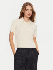 Tommy Hilfiger Sweter WW0WW43957 Écru Regular Fit. Swetry klasyczne damskie Tommy Hilfiger, l, z bawełny, bez kołnierzyka. Za 569.99 zł.