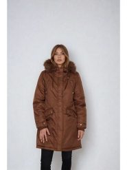 Jessica Simpson Parka w kolorze jasnobrązowym rozmiar: XL. Brązowe parki damskie Jessica Simpson, xl, bez kaptura. Za 217.99 zł.