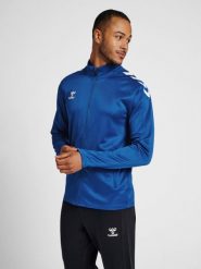 Bluza sportowa dla dorosłych Hummel Core XK Poly Zip Sweat. Niebieskie bluzy damskie Hummel, l, bez wzorów, z dresówki, bez kaptura. Za 161.00 zł.