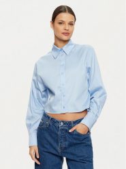 Calvin Klein Koszula K20K208068 Błękitny Regular Fit. Niebieskie koszule damskie Calvin Klein, bez wzorów, z bawełny, bez kołnierzyka, bez ramiączek. Za 279.99 zł.
