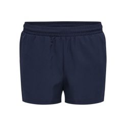 Szorty damskie Hummel Move Grid. Niebieskie spodenki sportowe damskie Hummel, bez wzorów, na fitness i siłownię. Za 196.45 zł.