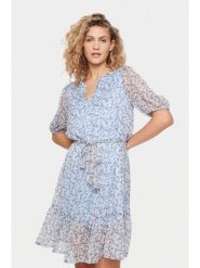 SAINT TROPEZ Sukienka "Saint Tropez" w kolorze błękitnym rozmiar: L. Niebieskie sukienki damskie Saint Tropez, bez wzorów, z tkaniny, bez ramiączek. Za 92.64 zł.