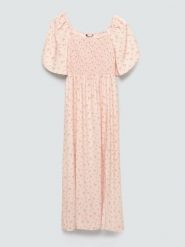 Sukienka damska midi z wiskozy z motywem kwiatowym różowa Bler 600. Czerwone sukienki damskie Big Star, bez wzorów, z tkaniny, bez ramiączek. Za 249.99 zł.