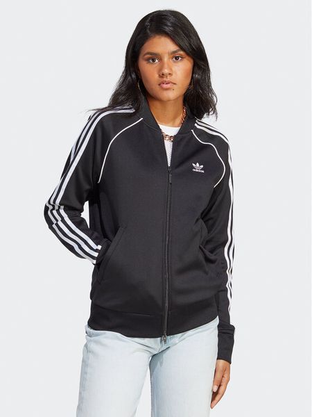 Adidas Bluza Adicolor Classics SST Track Top IB5912 Czarny Regular Fit. Czarne bluzy damskie Adidas, xs, bez wzorów, z bawełny, bez kaptura. Za 189.99 zł.