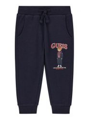 Guess Spodnie dresowe N6BB03 K6119 Granatowy Regular Fit. Niebieskie spodnie dresowe chłopięce Guess, z bawełny. Za 154.99 zł.