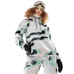 Kurtka snowboardowa damska W1-W Delirium. Białe kurtki damskie SIROKO, bez wzorów, z softshellu, bez kaptura. Za 844.00 zł.