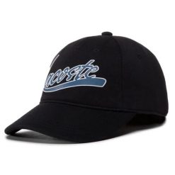 Czapka z daszkiem dla dorosłych Lacoste. Czarne czapki z daszkiem damskie Lacoste, na lato, bez wzorów, z bawełny. Za 137.00 zł.