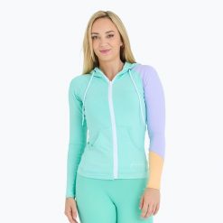 Bluza damska Jetpilot Pacer Hooded Rashie. Niebieskie bluzy damskie JETPILOT, l, bez wzorów, bez kaptura. Za 249.99 zł.