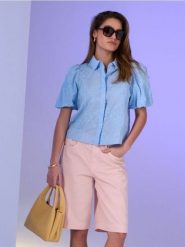 Jeansowe szorty jorts mid waist - różowy. Czerwone spodenki sportowe damskie Sinsay, l, bez wzorów, z jeansu. W wyprzedaży za 29.99 zł.
