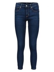 GAP Dżinsy - Skinny fit - w kolorze granatowym rozmiar: W34. Niebieskie jeansy damskie GAP, z podwyższonym stanem. Za 114.17 zł.