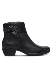 Pikolinos Botki Utiel W7P-8501 Czarny. Czarne botki damskie Pikolinos, ze skóry, bez obcasa, na słupku, bez zapięcia. Za 759.99 zł.