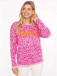 Zwillingsherz Sweter w kolorze różowym rozmiar: L/XL. Różowe swetry klasyczne damskie Zwillingsherz, l, ze splotem, bez kołnierzyka. Za 229.95 zł.