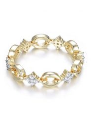 DI GIORGIO Pozłacany pierścionek z cyrkoniami rozmiar: 56. Szare pierścionki damskie DI GIORGIO, z cyrkonią, pozłacane. Za 165.31 zł.