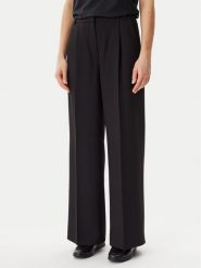Calvin Klein Spodnie materiałowe Travel Twill K20K208214 Czarny Wide Leg. Czarne spodnie materiałowe damskie Calvin Klein, bez wzorów, z materiału. Za 399.99 zł.