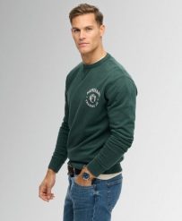 Superdry The Merchant Store Bluza graficzna z bawełny organicznej. Zielone bluzy damskie Superdry, xl, bez wzorów, z bawełny, bez kaptura. Za 322.70 zł.