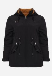 Czarna Przejściowa Kurtka Dwustronna o Kroju Parki z Pikowaniem Wewnątrz Zidelle. Czarne kurtki damskie Born2be, l, bez wzorów, z jeansu, z kapturem. Za 99.99 zł.