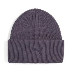 Średnia czapka beanie Wardrobe Essentials z grubej przędzy PUMA. Szare czapki damskie Puma, bez wzorów, z dzianiny. Za 129.00 zł.