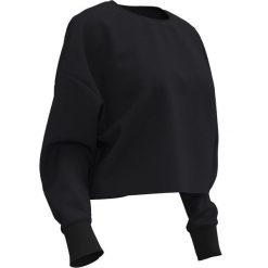 Bluza damska Domyos Gym & Pilates crop. Fioletowe bluzy damskie DOMYOS, m, bez wzorów, z bawełny, bez kaptura. Za 59.99 zł.