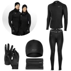Zestaw odzieży termicznej unisex 4FIZJO czarny - 5 elementów. Czarna komplety bielizny 4FIZJO, bez wzorów. Za 219.99 zł.