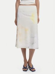 Desigual Spódnica midi Bruma 25WWFK08 Écru Regular Fit. Spódnice damskie Desigual, xl, bez wzorów, z bawełny, midi. Za 319.99 zł.