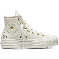 Buty sportowe Converse Chuck Taylor All Star Lift. Brązowe obuwie sportowe casual damskie Converse, bez zapięcia. Za 590.00 zł.