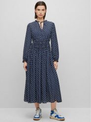 Boss Sukienka codzienna Dasota1 50489738 Granatowy Relaxed Fit. Niebieskie sukienki damskie Boss, bez wzorów, z wiskozy, bez ramiączek. Za 2,709.00 zł.
