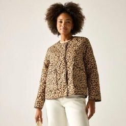 Kurtka pikowana Mira dla kobiet. Brązowe kurtki damskie Regatta, bez wzorów, z poliesteru, bez kaptura. Za 429.99 zł.